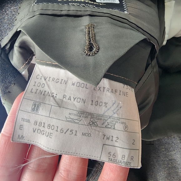 Corneliani Super 100's Extrafine Merinos Virgin Wool Jacket Blazer EU 56 USA 46 - Picture 13 of 13